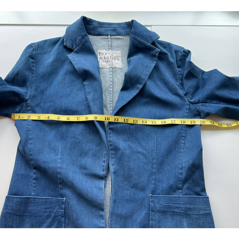 Frank & Eileen Denim Blazer Jacket in Deep Blue - Picture 11 of 14